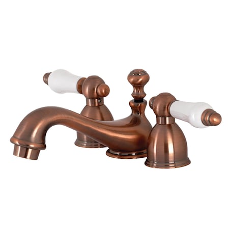 Kingston Brass KS395PLAC Restoration Mini-Widespread Bathroom Faucet, Antique Copper KS395PLAC